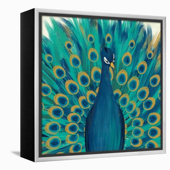 Proud as a Peacock I-Veronique Charron-Framed Stretched Canvas