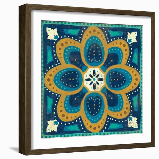 Proud as a Peacock Tile I-Veronique Charron-Framed Art Print