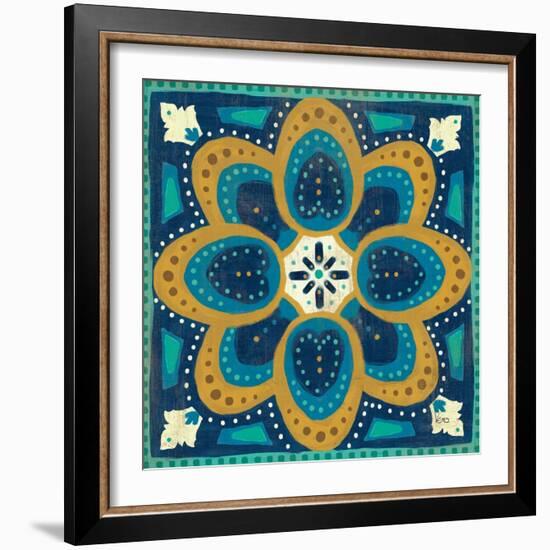 Proud as a Peacock Tile I-Veronique Charron-Framed Art Print