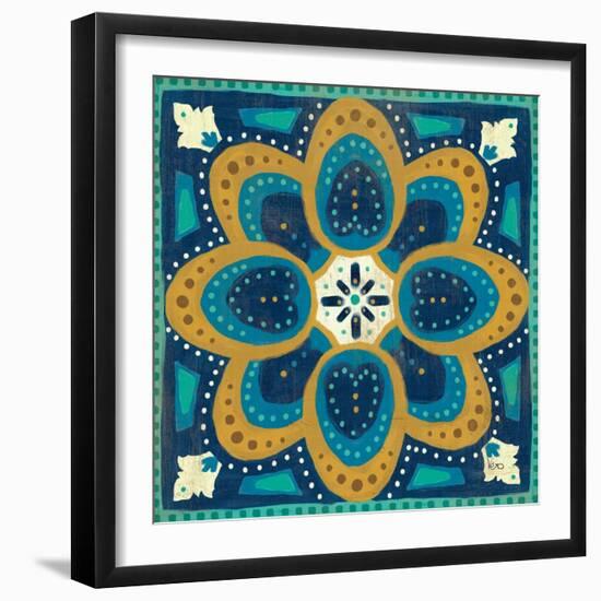 Proud as a Peacock Tile I-Veronique Charron-Framed Art Print