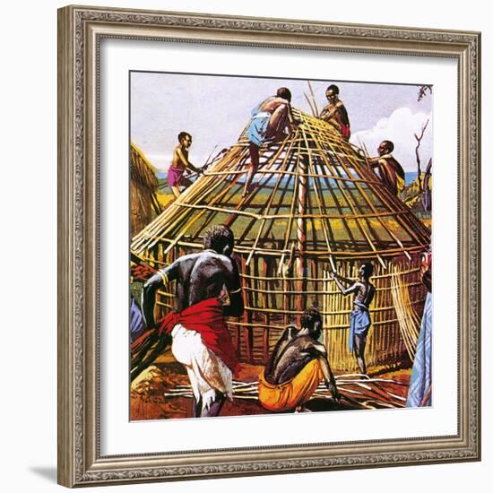 Proud Giants of Africa: the Batushi-English School-Framed Giclee Print