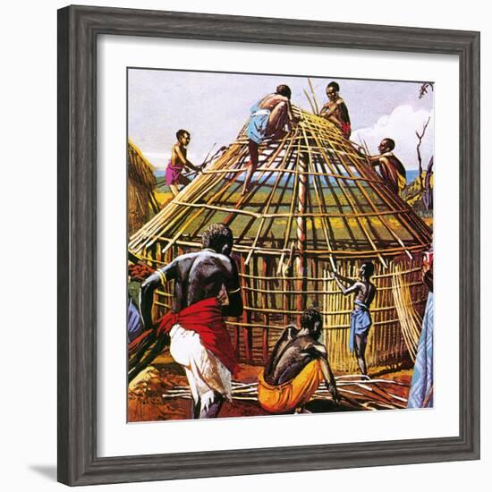 Proud Giants of Africa: the Batushi-English School-Framed Giclee Print