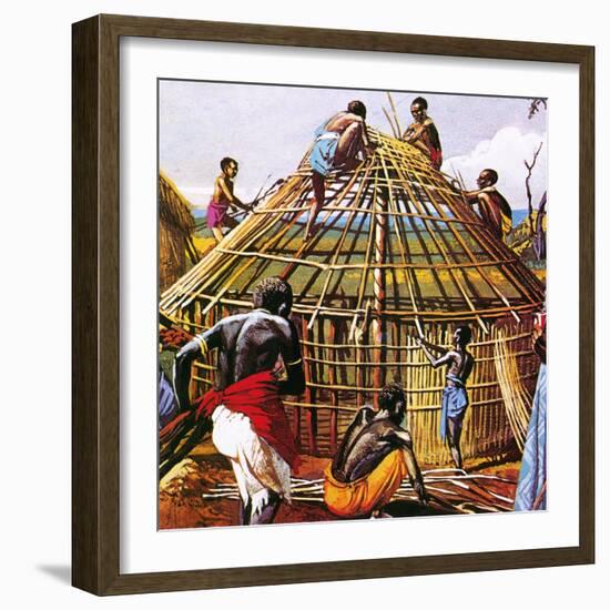 Proud Giants of Africa: the Batushi-English School-Framed Giclee Print