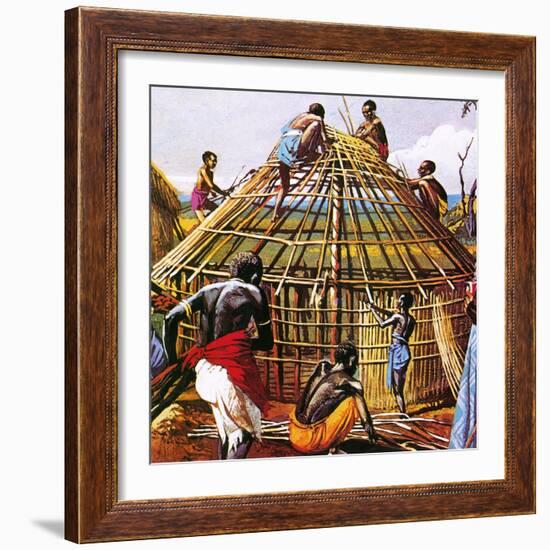 Proud Giants of Africa: the Batushi-English School-Framed Giclee Print