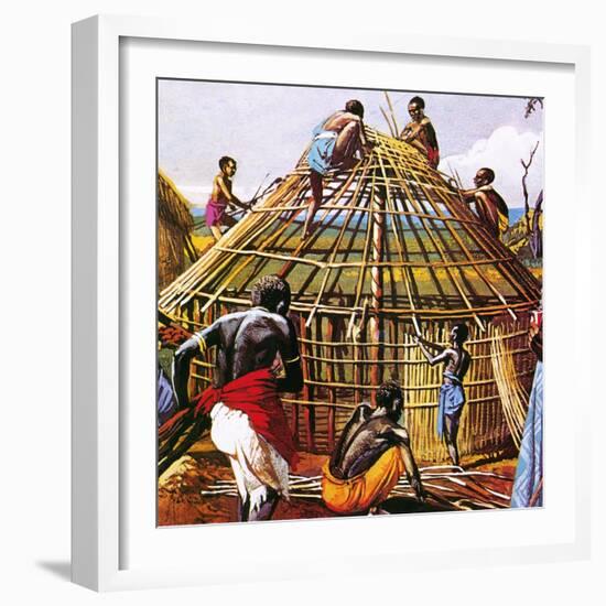 Proud Giants of Africa: the Batushi-English School-Framed Giclee Print