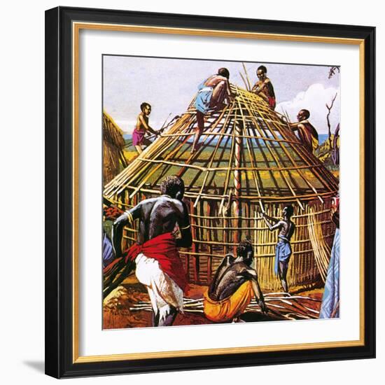 Proud Giants of Africa: the Batushi-English School-Framed Giclee Print