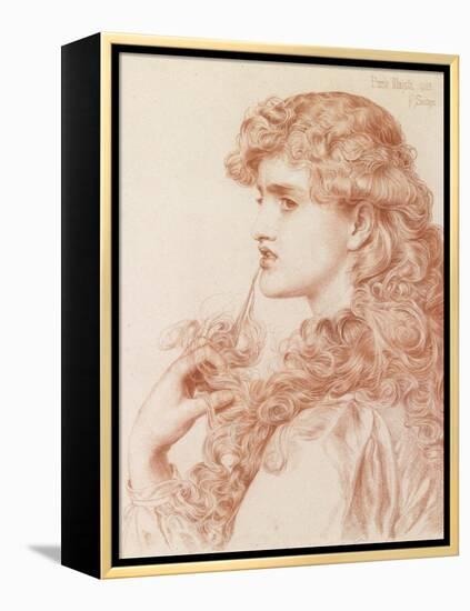 Proud Maisie, 1903 (Pencil and Red Chalk on Paper)-Anthony Frederick Augustus Sandys-Framed Premier Image Canvas
