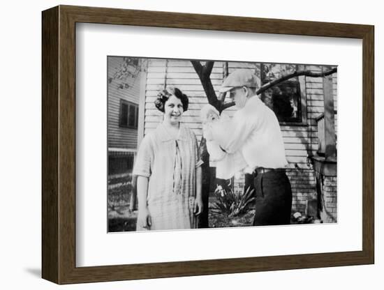 Proud Parents Hold their Two Month Old Baby, Ca.1926.-Kirn Vintage Stock-Framed Photographic Print