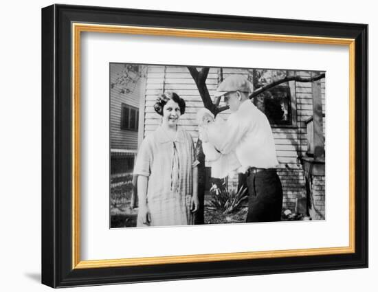 Proud Parents Hold their Two Month Old Baby, Ca.1926.-Kirn Vintage Stock-Framed Photographic Print
