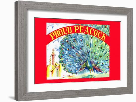 Proud Peacock-null-Framed Art Print