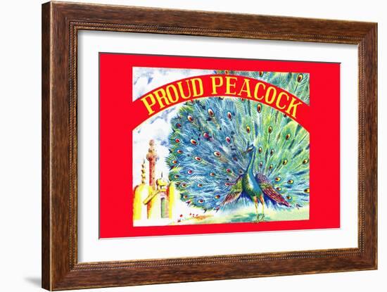 Proud Peacock-null-Framed Art Print