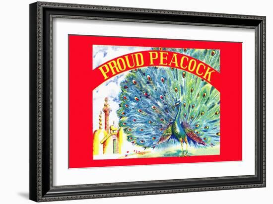 Proud Peacock-null-Framed Art Print
