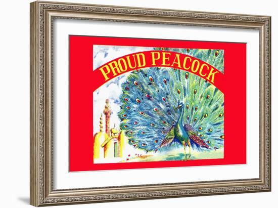 Proud Peacock-null-Framed Art Print