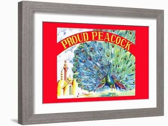 Proud Peacock-null-Framed Art Print