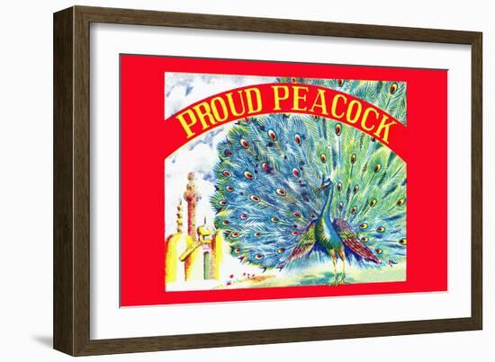 Proud Peacock-null-Framed Art Print