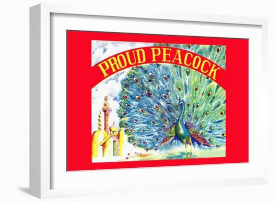 Proud Peacock-null-Framed Art Print