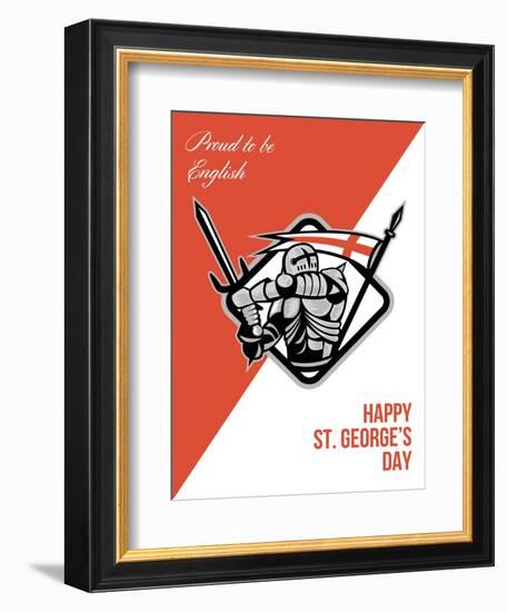 Proud to Be English Happy St George Greeting Card-patrimonio-Framed Premium Giclee Print