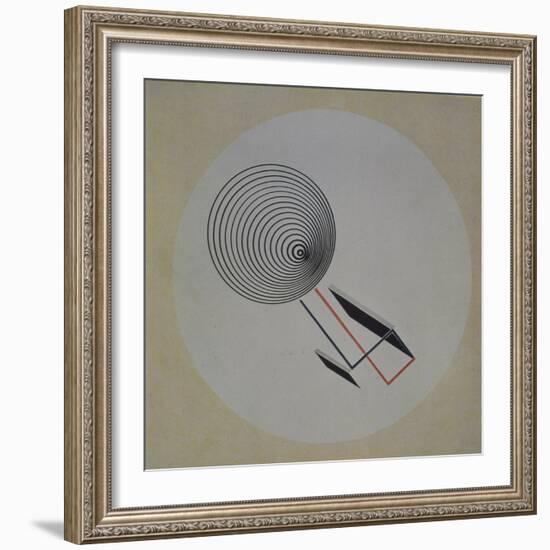 Proun 93. Floating Spiral, 1924-El Lissitzky-Framed Giclee Print