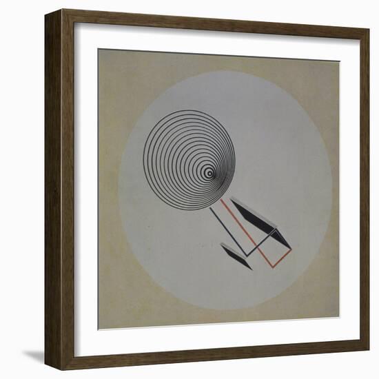 Proun 93. Floating Spiral, 1924-El Lissitzky-Framed Giclee Print