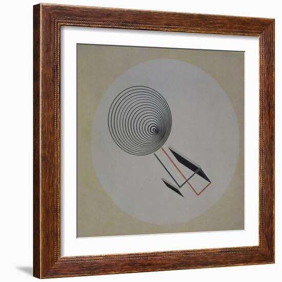 Proun 93. Floating Spiral, 1924-El Lissitzky-Framed Giclee Print