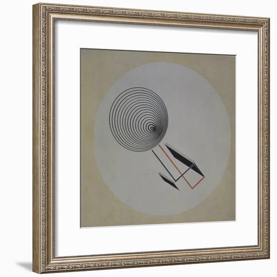 Proun 93. Floating Spiral, 1924-El Lissitzky-Framed Giclee Print