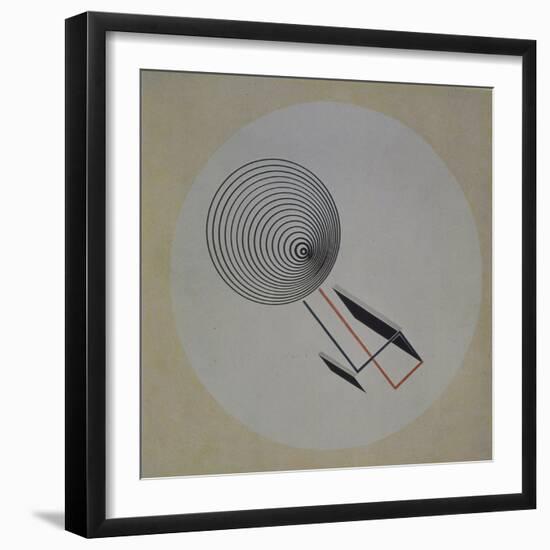 Proun 93. Floating Spiral, 1924-El Lissitzky-Framed Giclee Print