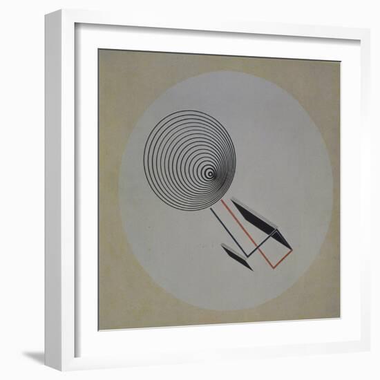 Proun 93. Floating Spiral, 1924-El Lissitzky-Framed Giclee Print