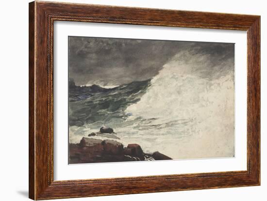 Prout's Neck, Breaking Wave, 1887-Winslow Homer-Framed Giclee Print