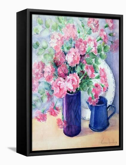 Provencal Arrangement of Pinks and Eucalyptus-Karen Armitage-Framed Premier Image Canvas