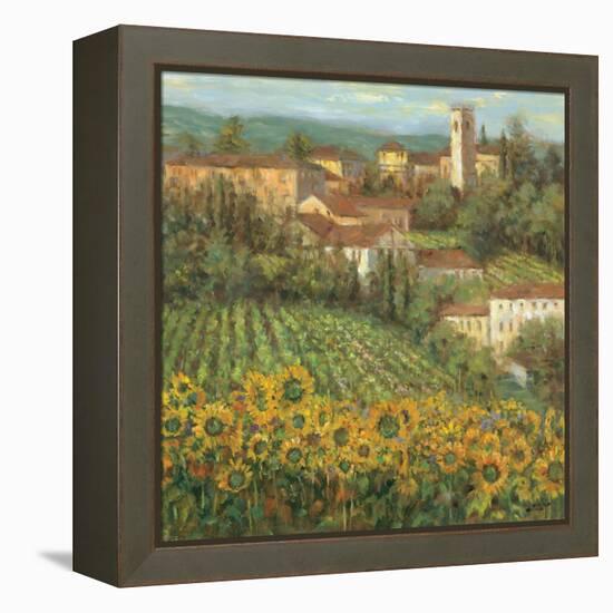 Provencal Village IV-Michael Longo-Framed Stretched Canvas