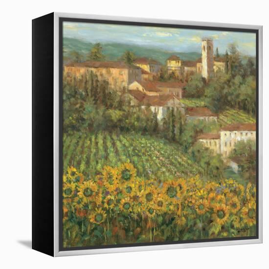 Provencal Village IV-Michael Longo-Framed Stretched Canvas