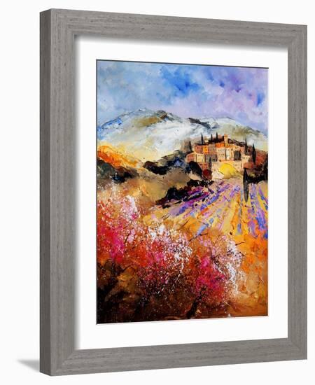 Provence, Cherry Trees, Lavender Fields-Pol Ledent-Framed Art Print