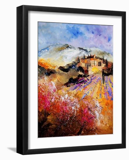 Provence, Cherry Trees, Lavender Fields-Pol Ledent-Framed Art Print