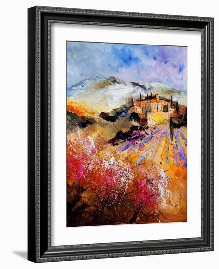 Provence, Cherry Trees, Lavender Fields-Pol Ledent-Framed Art Print