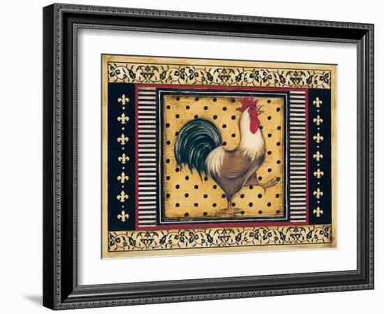 Provence Rooster I-Kimberly Poloson-Framed Art Print