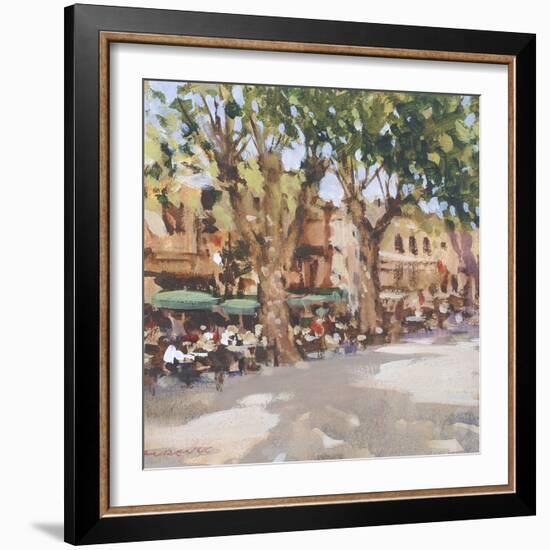 Provence Town (W/C on Paper)-Laurence Fish-Framed Giclee Print