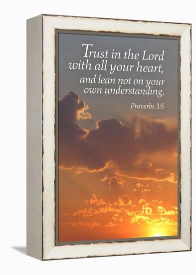 Proverbs 3:5 - Inspirational-Lantern Press-Framed Stretched Canvas