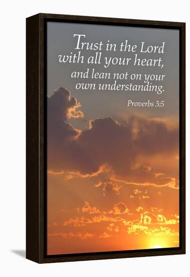 Proverbs 3:5 - Inspirational-Lantern Press-Framed Stretched Canvas