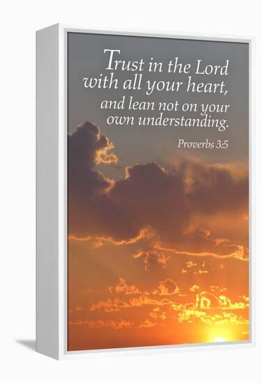 Proverbs 3:5 - Inspirational-Lantern Press-Framed Stretched Canvas