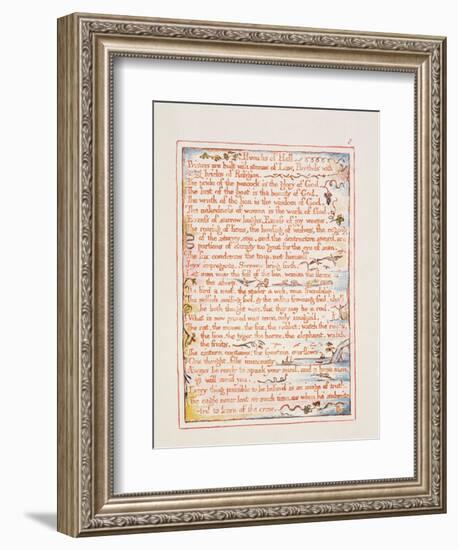 Proverbs of Hell, Text from 'The Marriage of Heaven and Hell', C.1790-3-William Blake-Framed Giclee Print