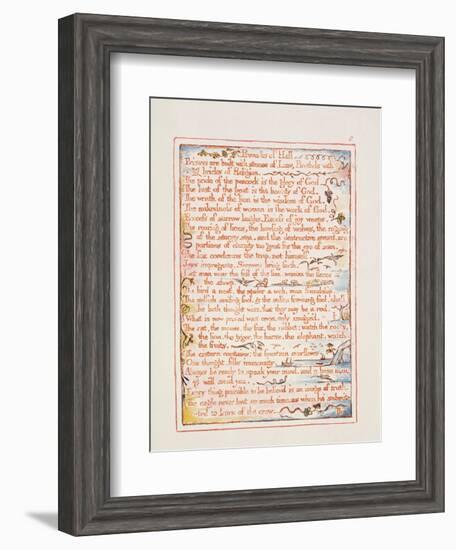 Proverbs of Hell, Text from 'The Marriage of Heaven and Hell', C.1790-3-William Blake-Framed Giclee Print