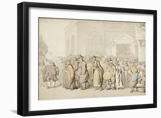 Providence Chapel (Pen and Black and Brown Ink and Watercolour, over Faint Indications in Graphite)-Thomas Rowlandson-Framed Giclee Print