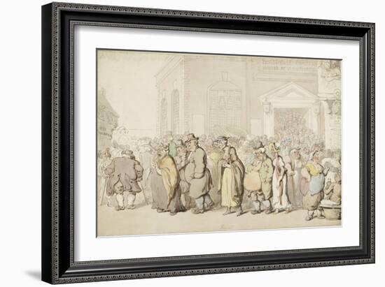 Providence Chapel (Pen and Black and Brown Ink and Watercolour, over Faint Indications in Graphite)-Thomas Rowlandson-Framed Giclee Print