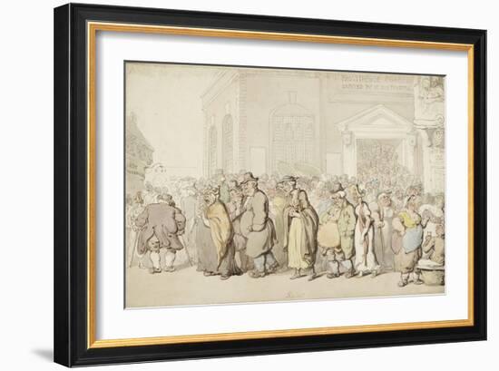 Providence Chapel (Pen and Black and Brown Ink and Watercolour, over Faint Indications in Graphite)-Thomas Rowlandson-Framed Giclee Print