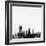 Providence City Skyline - Black-NaxArt-Framed Art Print