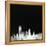 Providence City Skyline - White-NaxArt-Framed Stretched Canvas