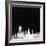 Providence City Skyline - White-NaxArt-Framed Art Print