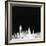 Providence City Skyline - White-NaxArt-Framed Art Print