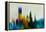 Providence Downtown Skyline-NaxArt-Framed Stretched Canvas