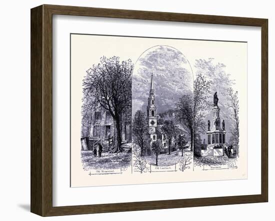 Providence: Old Homestead Old Landmark Monument United States of America-null-Framed Giclee Print